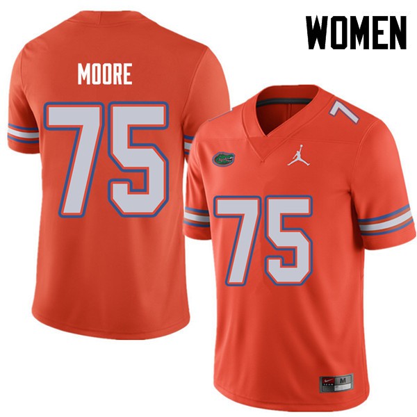 Jordan Brand Women #75 T.J. Moore Florida Gators College Football Jerseys Orange